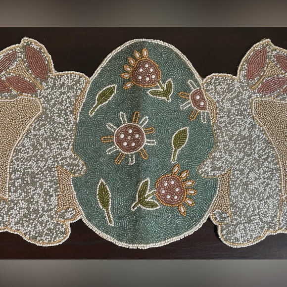 Pier 1 imports beaded Easter table runner - Picture 4 of 11